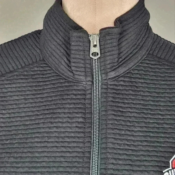 Cutter & Buck OSU Ohio State Men's Ribbed Quarter Zip Black Pullover Size Medium - Picture 3 of 9